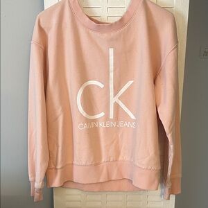 Calvin Klein Jeans Women's Size L Pink Crew Neck Sweat Shirt